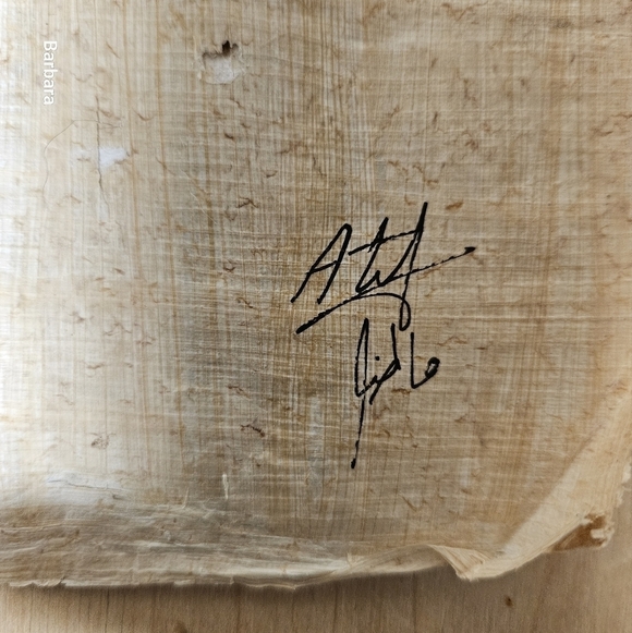 Vintage 70s Egyptian Pharaoh Tutankhamen Funeral Mask Painting on Papyrus - Picture 3 of 10